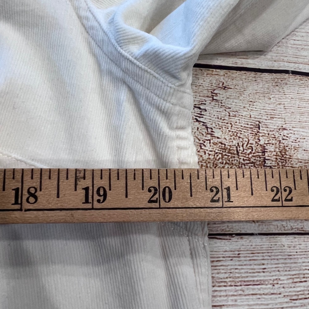 Duluth Trading Co Womens Cream Corduroy V-Neck Tunic Top Pullover Shirt Size‎ M - Picture 8 of 10